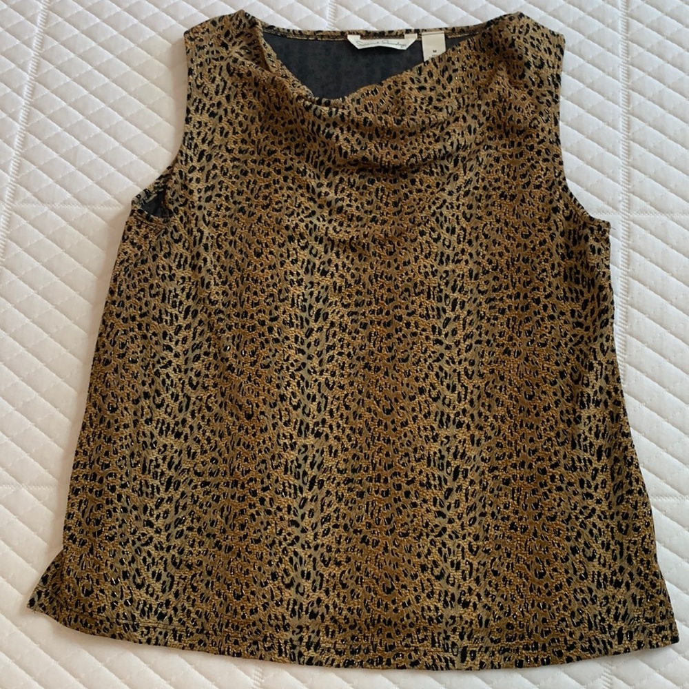 French laundry ladies drape neck sleeveless top